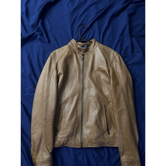 Vera Pelle Jackets & Blazers - vera pelle leather Biker Jacket Caramel Men's Small